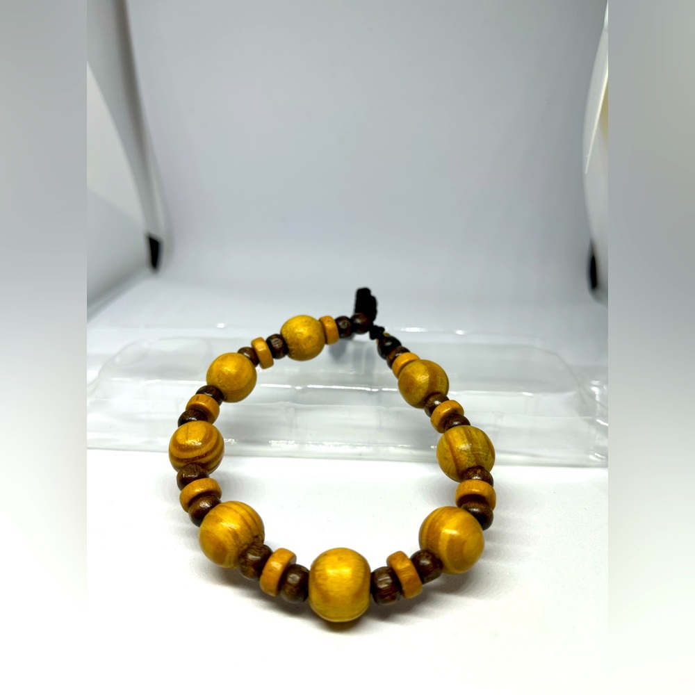 Adjustable African Wood Bracelet